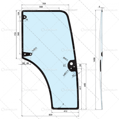 Produse universale - GEAM USA STANGA NEW HOLLAND, CASE IH, STEYR