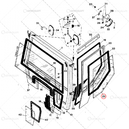 GEAM USA SUPERIOR STANGA SAU DREAPTA CASE IH COMFORT 2000 [1]