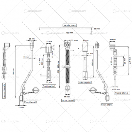 KIT TIRANTI KUBOTA - ISEKI [1]