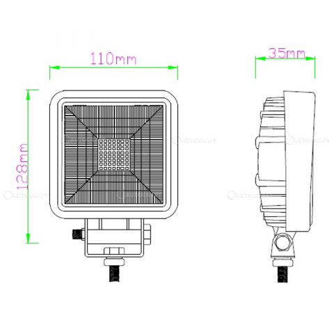 LAMPA LED (56*3W) 12-24V 16800LM, FLOOD [1]