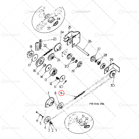 Piese utilaje - LANT CU ROLE 210A-1 2050 PRESA BALOTI