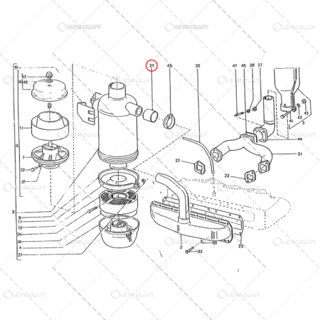 MANSON CAUCIUC FILTRU AER UTB TRACTOR U650 103.05.117 [1]