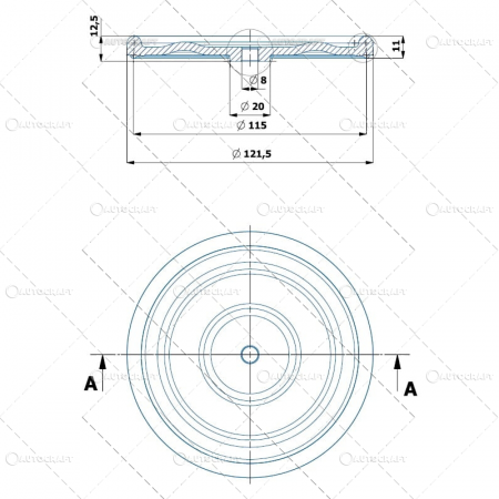 MEMBRANA SILICON POMPA ERBICIDAT Ø 121.5 mm P-100, P-145 AGROPLAST [1]