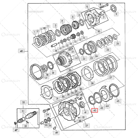 ORING INVERSOR HI-LO TRANSMISIE AMBREIAJ JOHN DEERE Ø 174.5x188x2.4 mm [2]