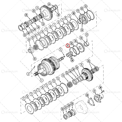 ORING TEFLON AMBREIAJ TRANSMISIE POWERSHIFT CASE IH, MAXXUM [1]