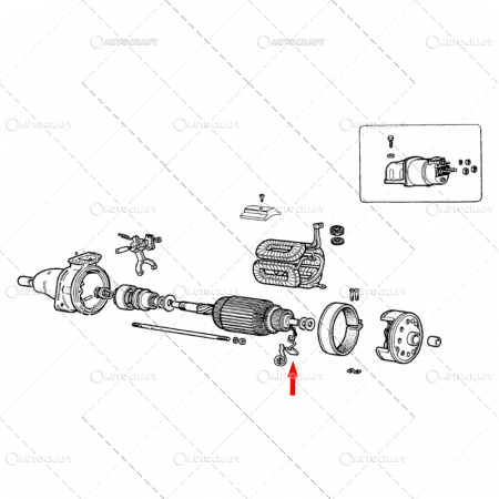 SET PERII ELECTROMOTOR DEMAROR FIAT 24V 20X14X6.4, 211, 215, 315, 411R, 411, 415 [2]