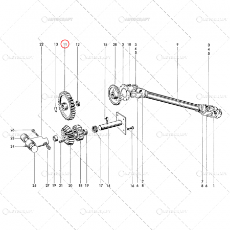 PINION Z=30 CARDAN PRESA BALOTI WELGER [1]