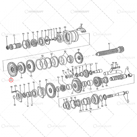 Pinion cutie viteze - PINION CUTIE VITEZE 1 SI 4 UTB TRACTOR U650 31.17.114