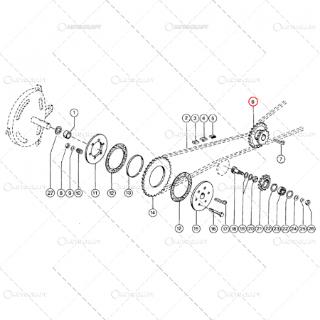 PINION DUBLU DOUA RANDURI DE DINTI Z=15 Z=29 CLAAS ROLLANT [1]