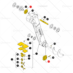 Pinioane combina - PINION Z=9 DINTI Ø 30 MM ELEVATOR GRAU COMBINA NEW HOLLAND