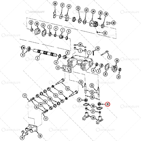 Model combina - PINION HEDER GRUP CARCASA TRANSMISIE Z=17 CASE IH