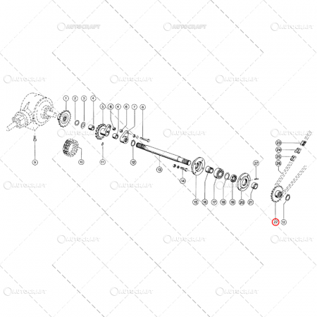 PINION LANT CU ROLE ANTRENARE CUTIE PRESA CLAAS [1]