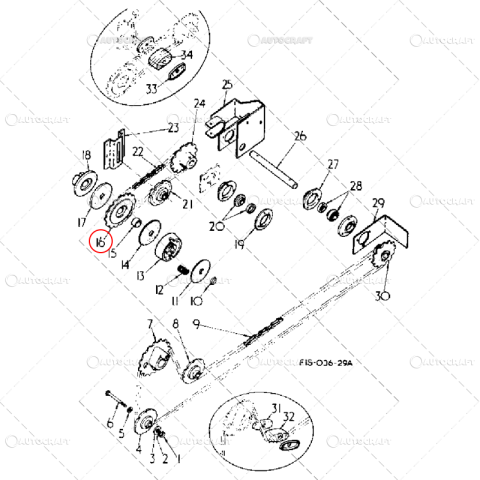 PINION LANT PICK-UP PRESA BALOTI PATRATI INTERNATIONAL 430, 440 [1]