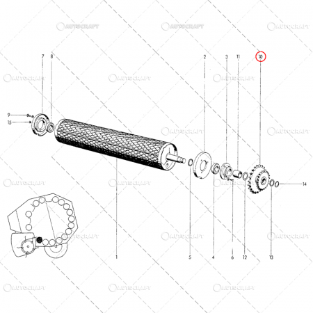 Welger - PINION PRESA BALOTI WELGER RP12, RP15 Z=22/23
