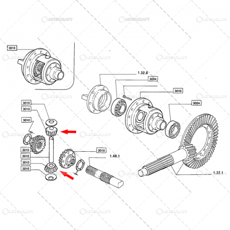 PINION Z=11 SATELIT DIFERENTIAL FATA FIAT [2]