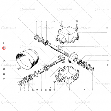 RP12 - PINION Z=15 GRUP PRESA BALOTI WELGER