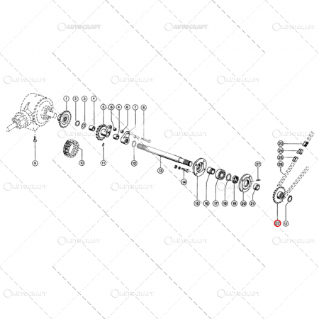 PINION Z=19/22 PRESA BALOTI CLAAS [1]
