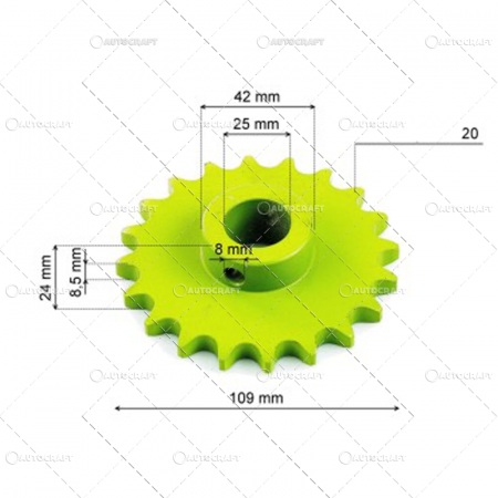 Pinioane combina - PINION Z=20 REDUCTOR ELEVATOR COMBINA CLAAS