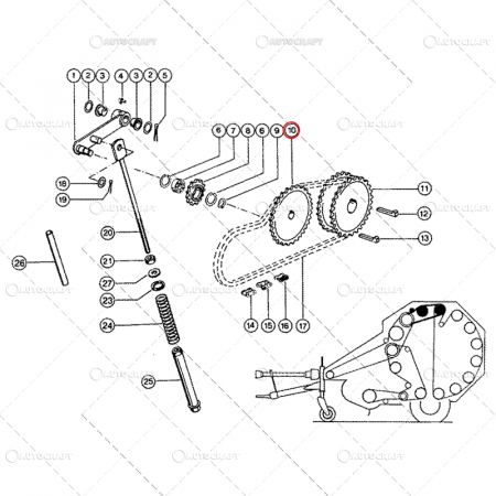 Rollant 62 - PINION Z=35 ROLE PRESA BALOTI CLAAS