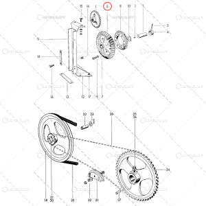 PINION Z=37 DINTI ANGRENAJ PICK-UP PRESA BALOTI WELGER [2]