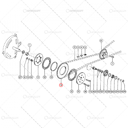 PINION Z=38 Ø 126 MM ANGRENAJ PRESA BALOTI CLAAS [2]
