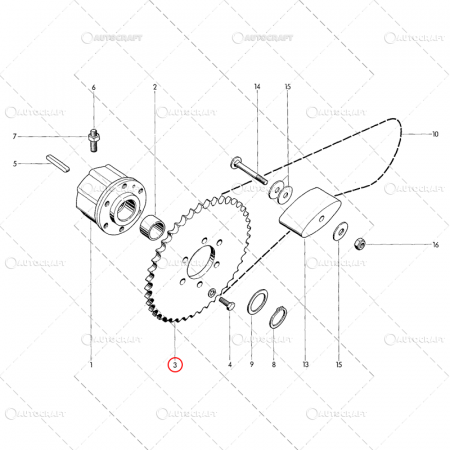 PINION Z=49 PICK-UP PRESA BALOTI WELGER [1]
