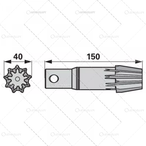 PINION Z=9 GRUP CONIC GREBLA KUHN [2]