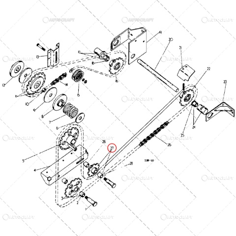IH, International - PINION Z=9 PRESA BALOTI INTERNATIONAL, IH, IHC B-47, 425D, 435, 435D, 445, 445D