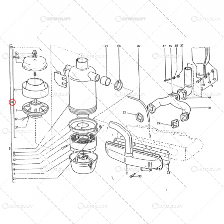 Piese tractor - PREFILTRU AER UTB TRACTOR U650 2402.05.0103