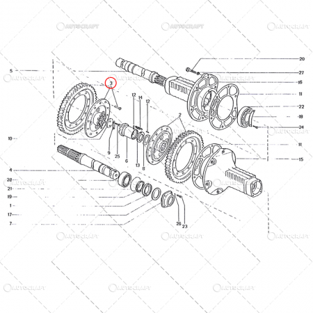 ROATA TRANSMISIE FINALA STANGA  UTB TRACTOR U650 31.25.126 [1]