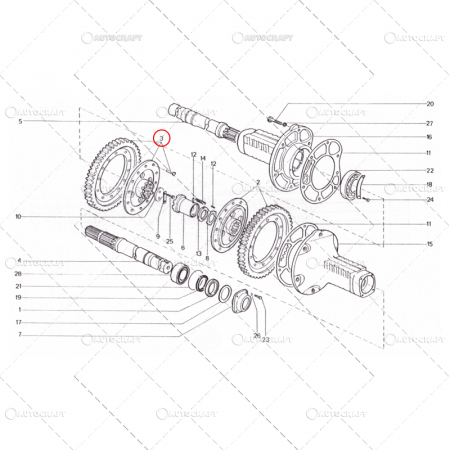 U-650 - ROATA TRANSMISIE FINALA STANGA Z=72 UTB TRACTOR U650 31.25.013