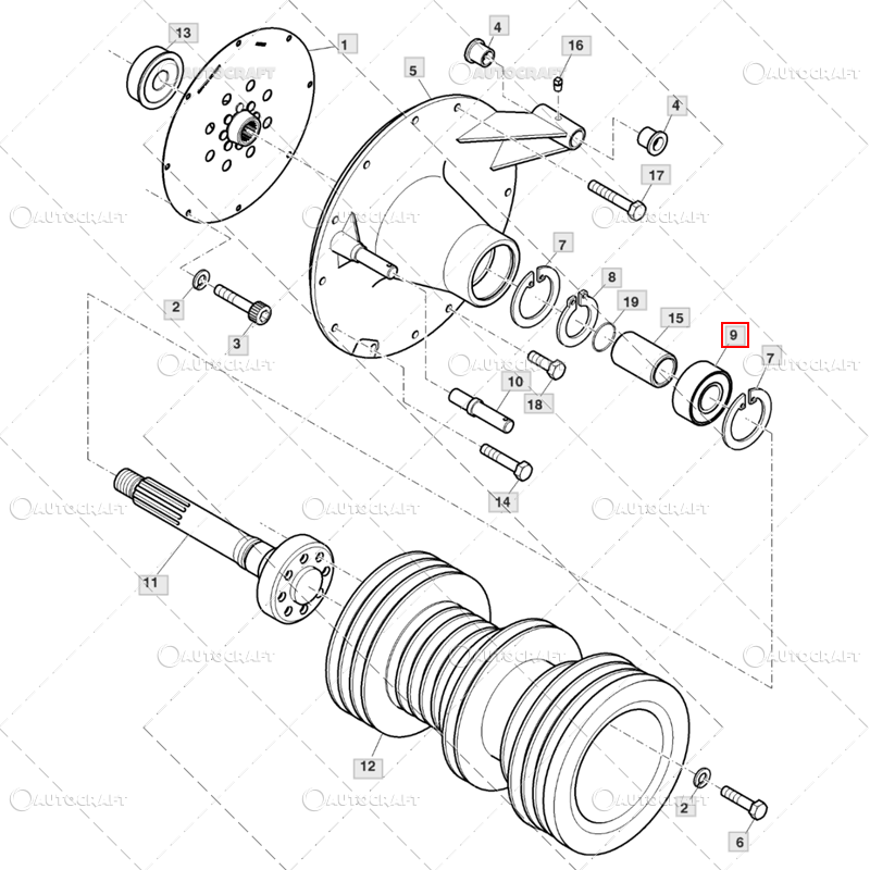 RULMENT AX MOTOR FULIE PRINCIPALA COMBINA JOHN DEERE [1]