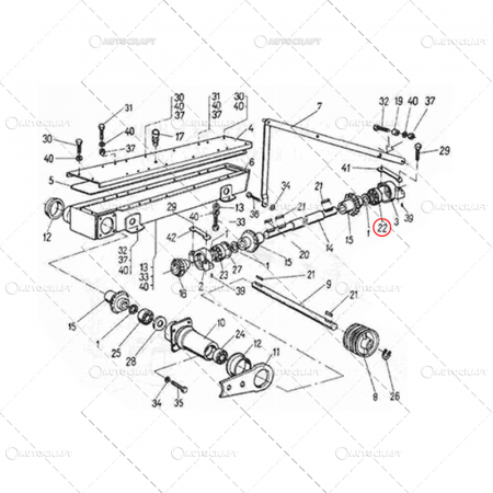 Lisicki - RULMENT AX ORIZONTAL LUNG COASA ROTATIVA