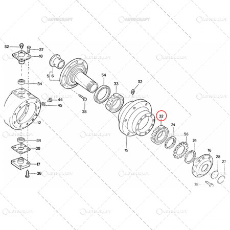 RULMENT MIC BUTUC ROATA FATA TRACTOR U651, U445 [2]
