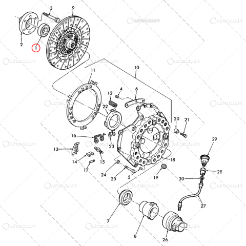 RULMENT VOLANTA FORD, CASE IH, NEW HOLLAND 36.5X68X15 MM [1]