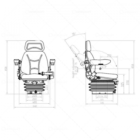 SCAUN UNIVERSAL TRACTOR CU SUSPENSIE MECANICA [2]