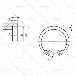 Alezaj carcasa DIN 472 - SEEGER ALEZAJ J 35 X 1,5 DIN 472