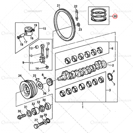 Set segmenti motor - SEGMENTI MOTOR LANDINI