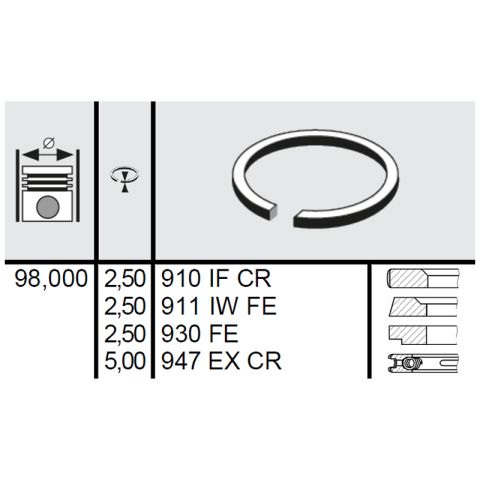 SEGMENTI MOTOR SAME Ø 98 MM [1]