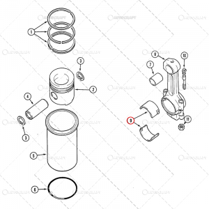 Cuzineti de biela - SET CUZINETI BIELA R1 (X4) +0.25 CASE IH