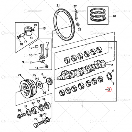 Piese tractor - SET CUZINETI PALIER STD LANDINI