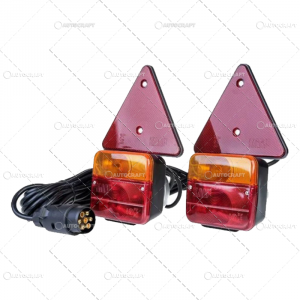 Lampi spate - SET LAMPI SPATE COMBINATE CU TRIUNGHI PRINDERE MAGNET, CU CABLU DE 7.5 m