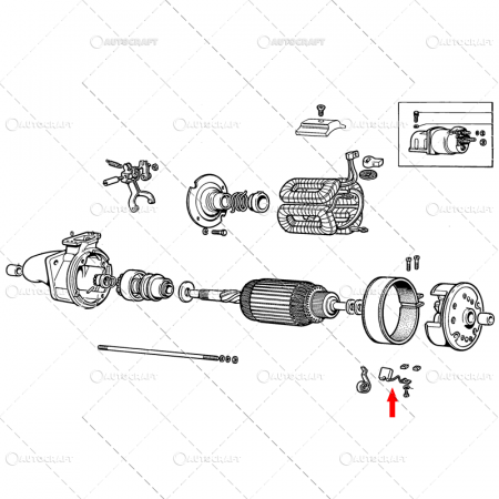 SET PERII ELECTROMOTOR DEMAROR FIAT 12V 211, 215 25.5X13X9 [2]