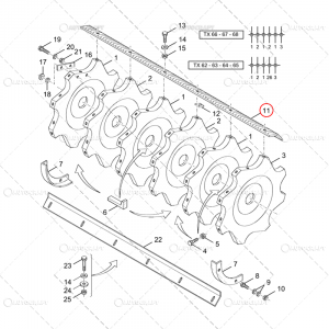 SET SINA BATATOR 4+4 COMBINA NEW HOLLAND 1558 mm [2]