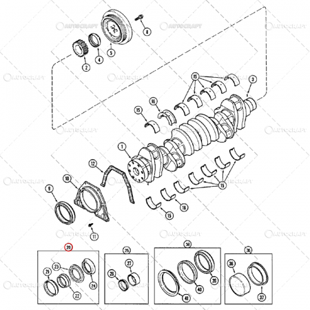 SIMERING FATA ARBORE MOTOR CASE IH, MAXXUM, CUMMINS [2]