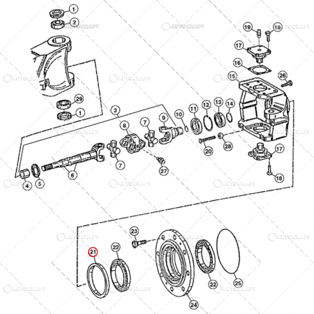 SIMERING ROATA FATA JOHN DEERE, FENDT, DEUTZ, Ø 150.15 x 178 x 13/16 mm [2]