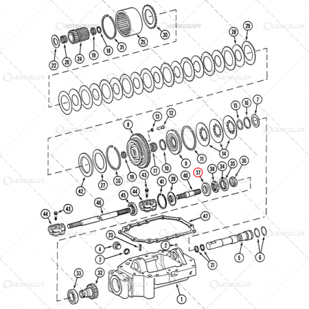 SIMERING CUTIE TRANSFER TRANSMISIE FATA CASE IH [1]