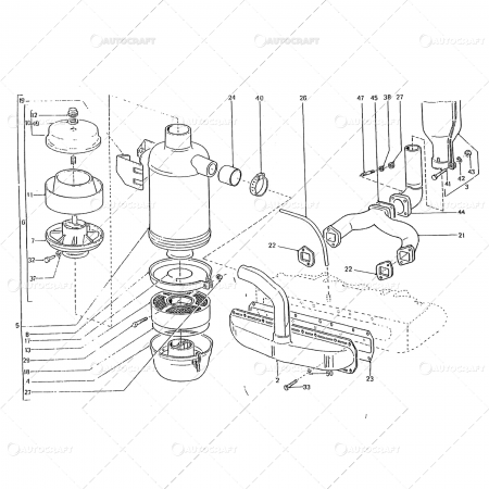 Piese tractor - SISTEM ADMISIE SI EVACUARE TRACTOR UTB U650