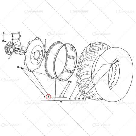 U-650 - SOARE DISC JANTA ROATA SPATE UTB TRACTOR U650 38.31.103