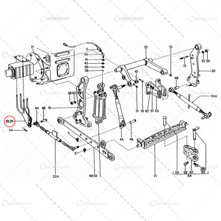 U-650 - SUPORT INTINZATOR DREAPTA ANCORA TIRANT CENTRAL TRACTOR U650 31.61.080
